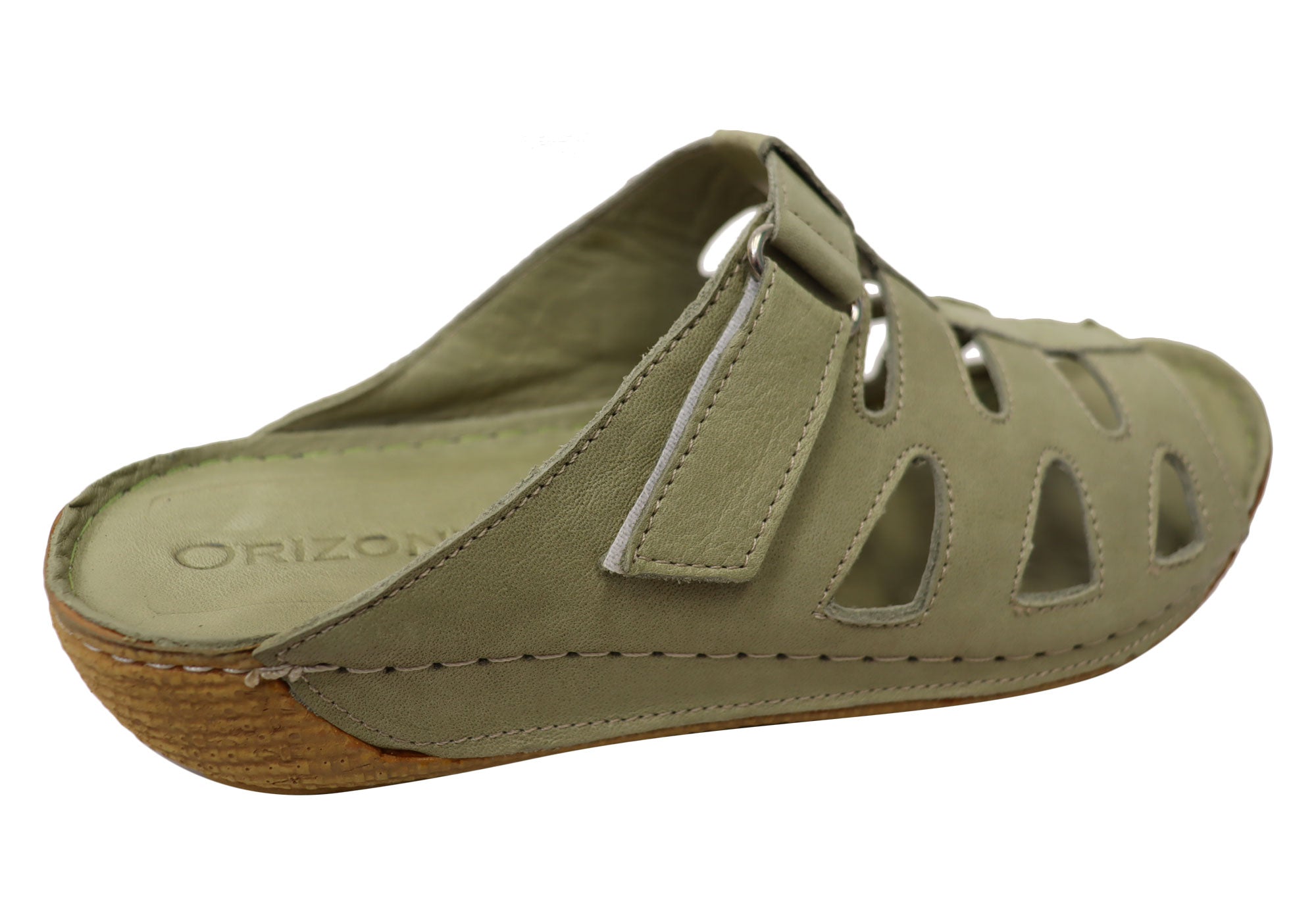 Orizonte Panera Women's Comfortable Leather Slides Sandals - European Style for Casual Wear, Home & Travel