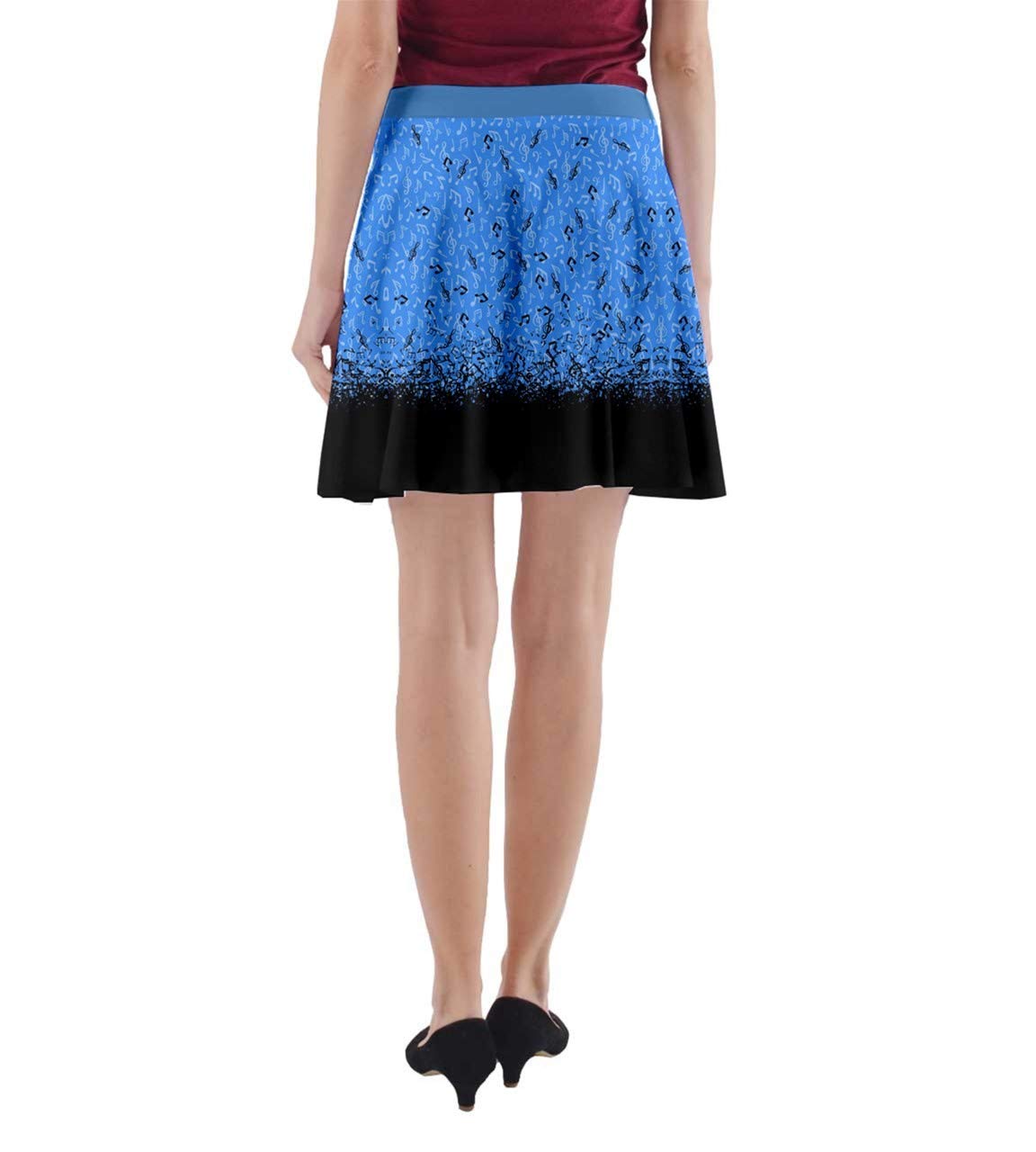 CowCow Women's Music Notes Treble Clef A-Line Skirt with Pockets - XS to 3XL Sizes | Casual Wear, Music Concerts, Band Performances & Themed Parties