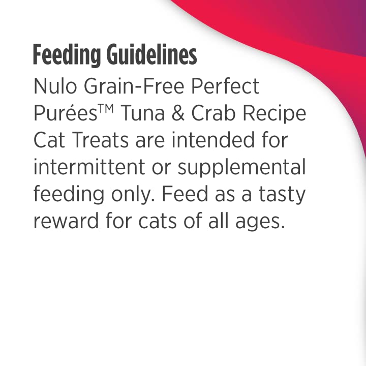 Nulo Freestyle Perfect Puree Tuna & Crab Tube Cat Treats - 0.5oz (6 Count) - High-Protein Soft Food Topper for Cats & Kittens - Perfect for Picky Eaters & Training Rewards