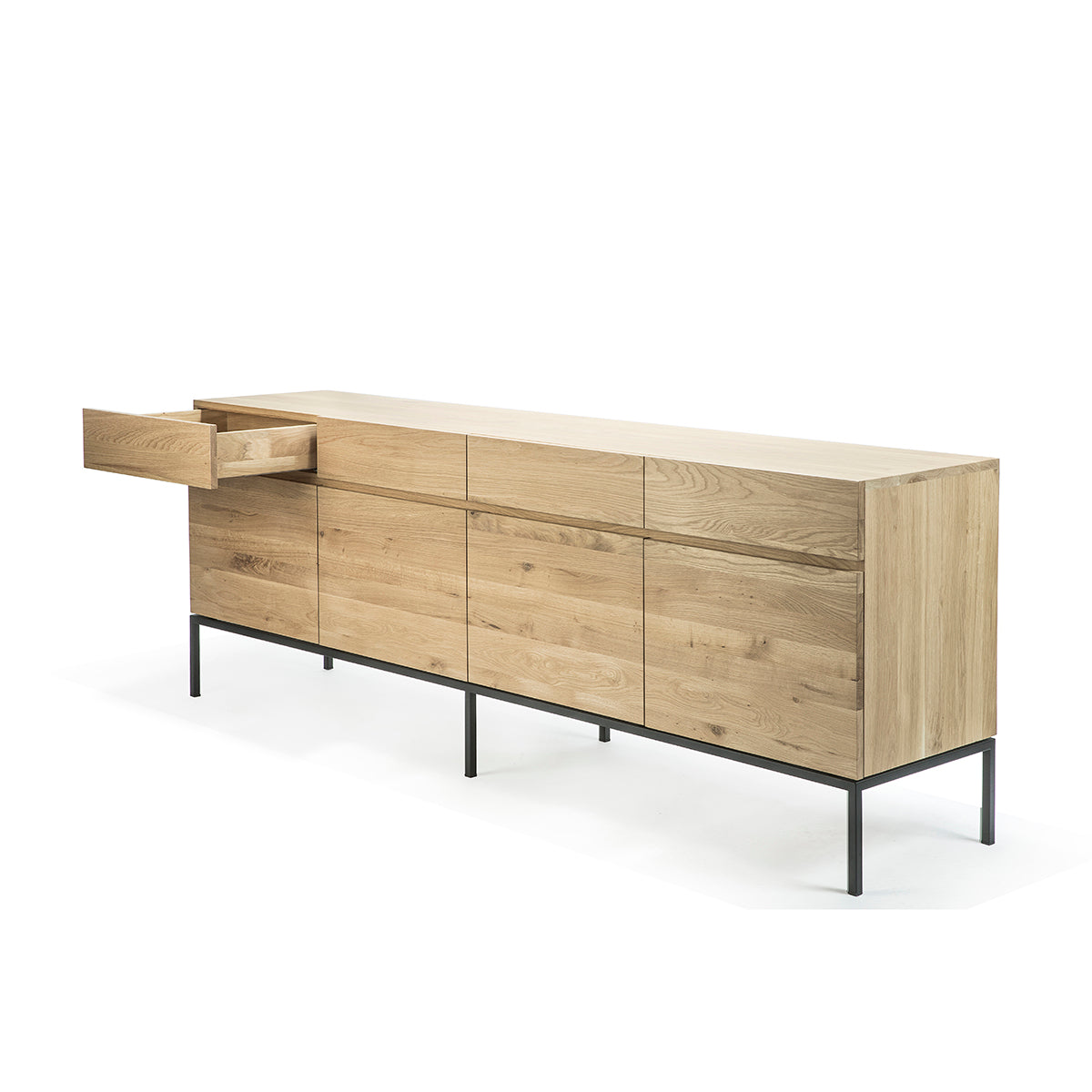 Stylish Ligna 4-Door Sideboard Buffet Cabinet - Modern Storage Solution for Dining Room, Living Room & Entryway