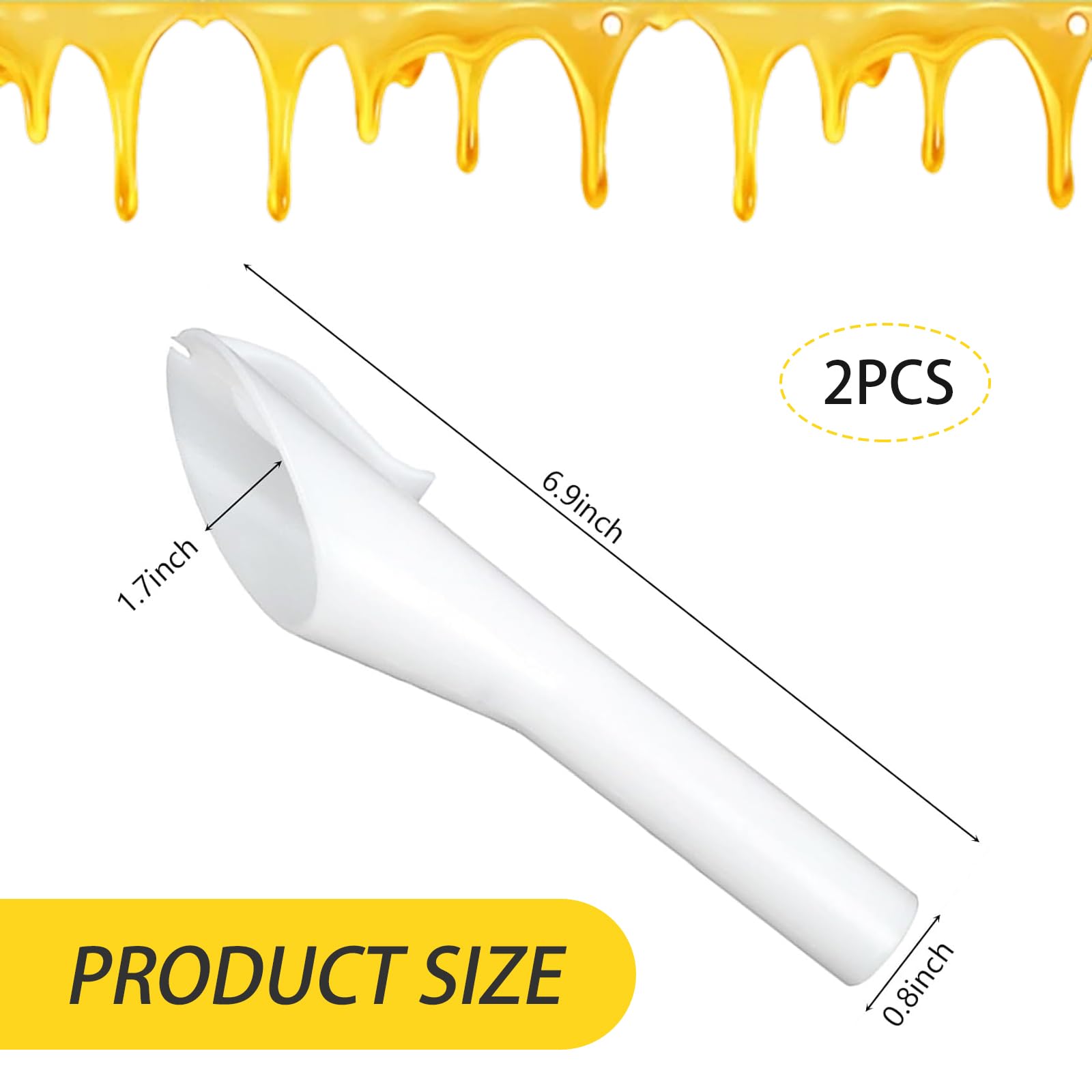 2 PCS Car Fueling Funnel - Leak-Proof Portable Fuel Tank Funnel Tube for Ford (White) | OEM Replacement Part No. 8U5A-17B068-EB 1782177 1833948 2050655 | Easy to Use for Fuel System Maintenance & Emergency Refueling