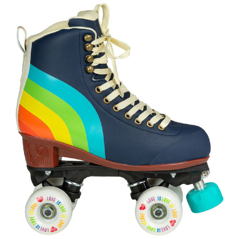 Chaya Melrose Elite Love is Love Roller Skates - Premium Quad Skates for Women & Men - Perfect for Outdoor Skating, Rink, Roller Derby & Artistic Skating