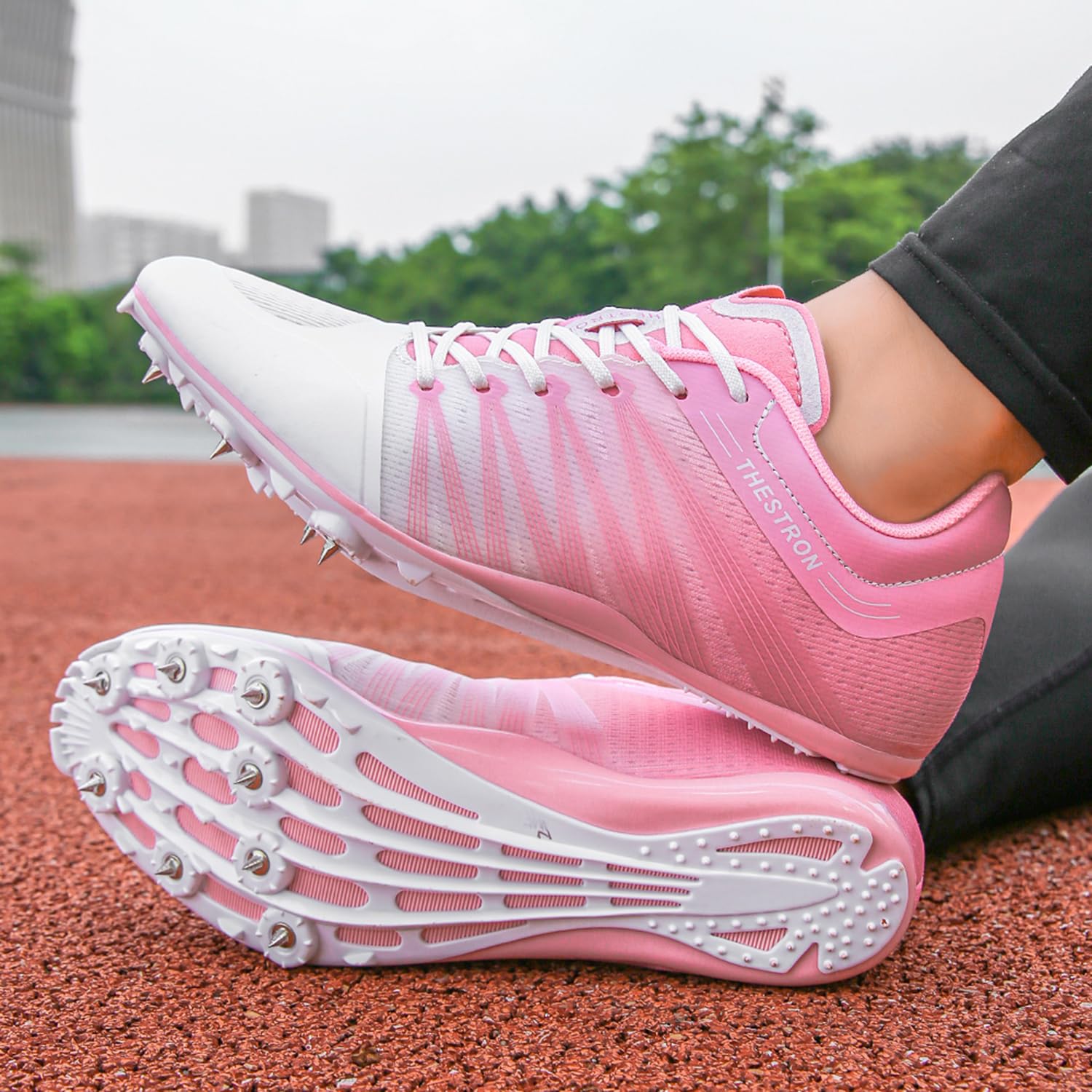 Men's & Women's Professional Track and Field Spikes Shoes - Lightweight Running & Jumping Sneakers with Removable Spikes for Sprinting, Racing, and Training - Perfect for Kids and Adults in Track Competitions