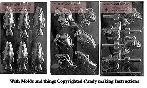 Bass Fish Chocolate Candy Mold - DIY Lollipop & Candy Making for Parties