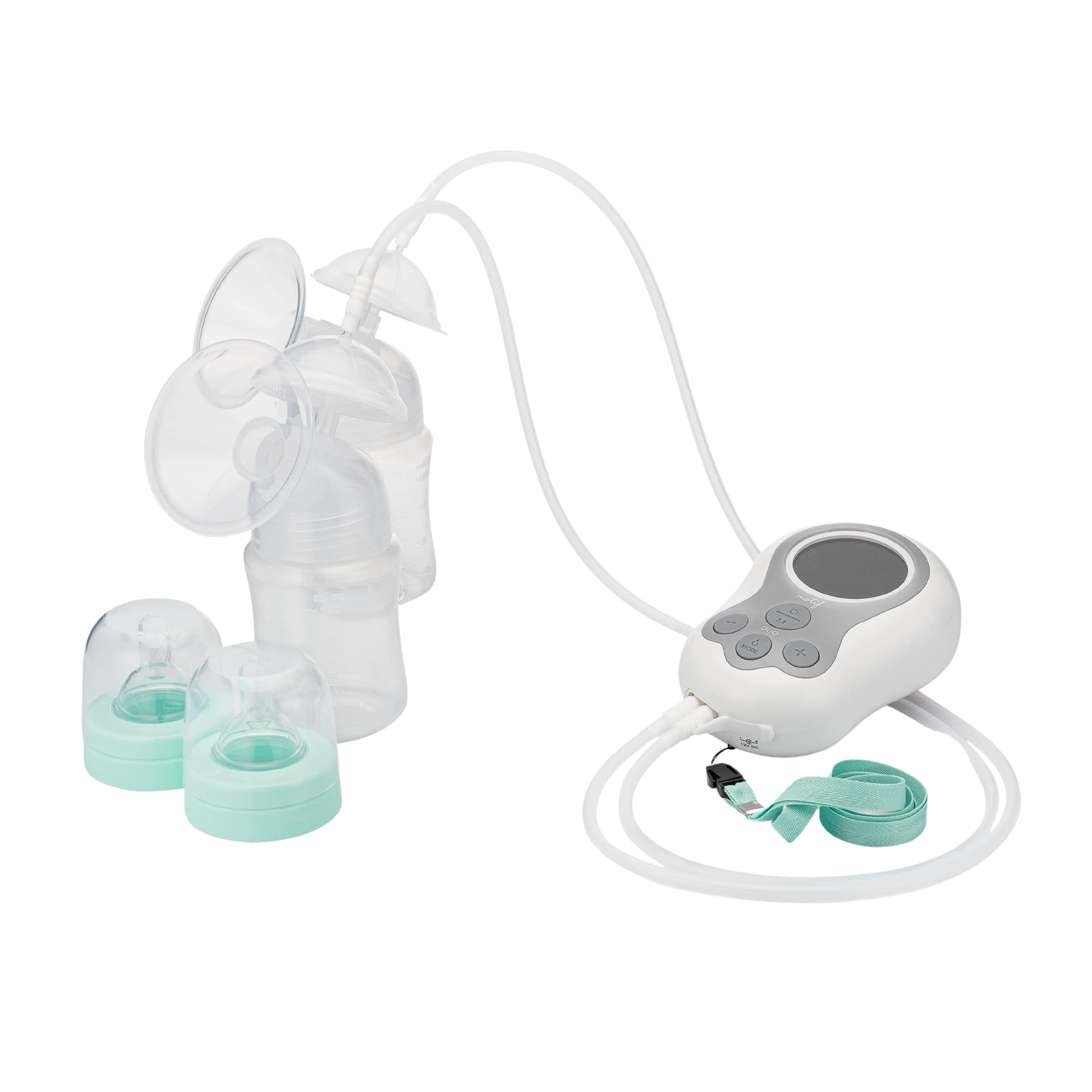 Motif Medical Duo Portable Double Electric Breast Pump - Hands-Free, Lightweight & Quiet for Traveling Moms - Perfect for Work, Commuting & On-the-Go Pumping - White