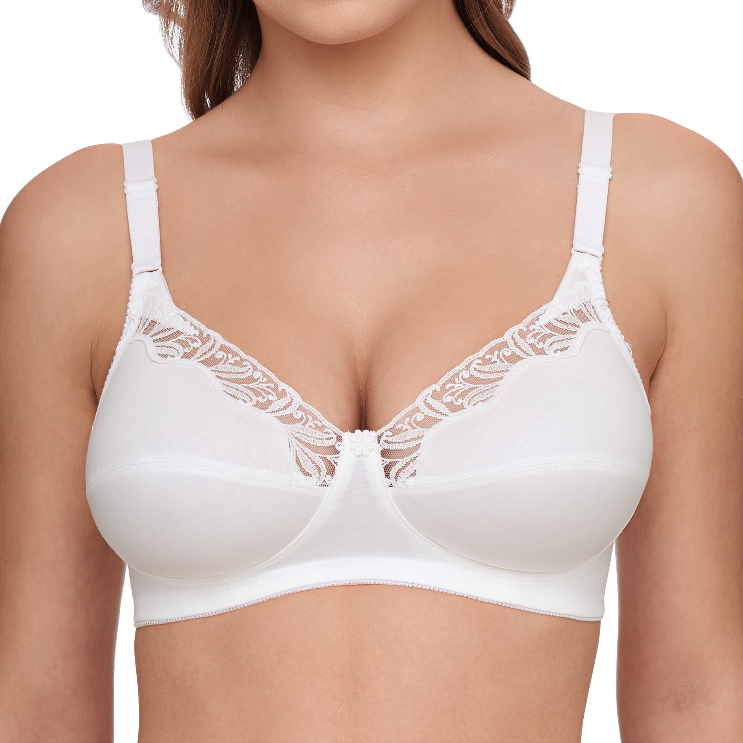 Topsy Women's Non-Wired Full Figure Cotton Bra 9477 - Comfortable Plus Size Support for Everyday Wear | Perfect for Work, Yoga & Relaxation
