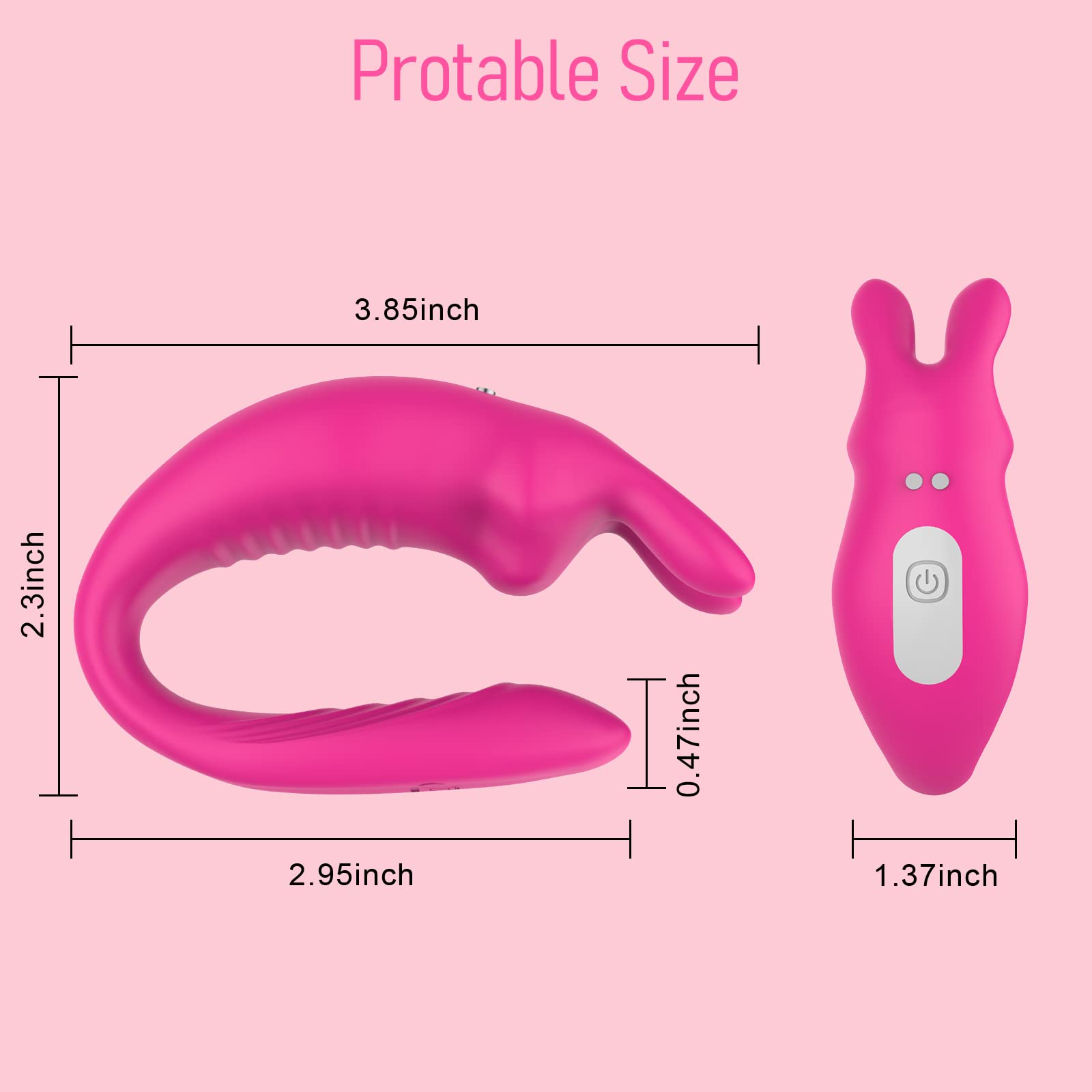 Premium Wearable Clitoral & G-Spot Vibrator for Women - 12 Vibration Modes, Waterproof Couples Panty Vibrator, Dual Stimulation Sex Toy for G-Spot & Clitoral Pleasure | Perfect for Solo Play, Couples Intimacy & Discreet Wear Under Clothing