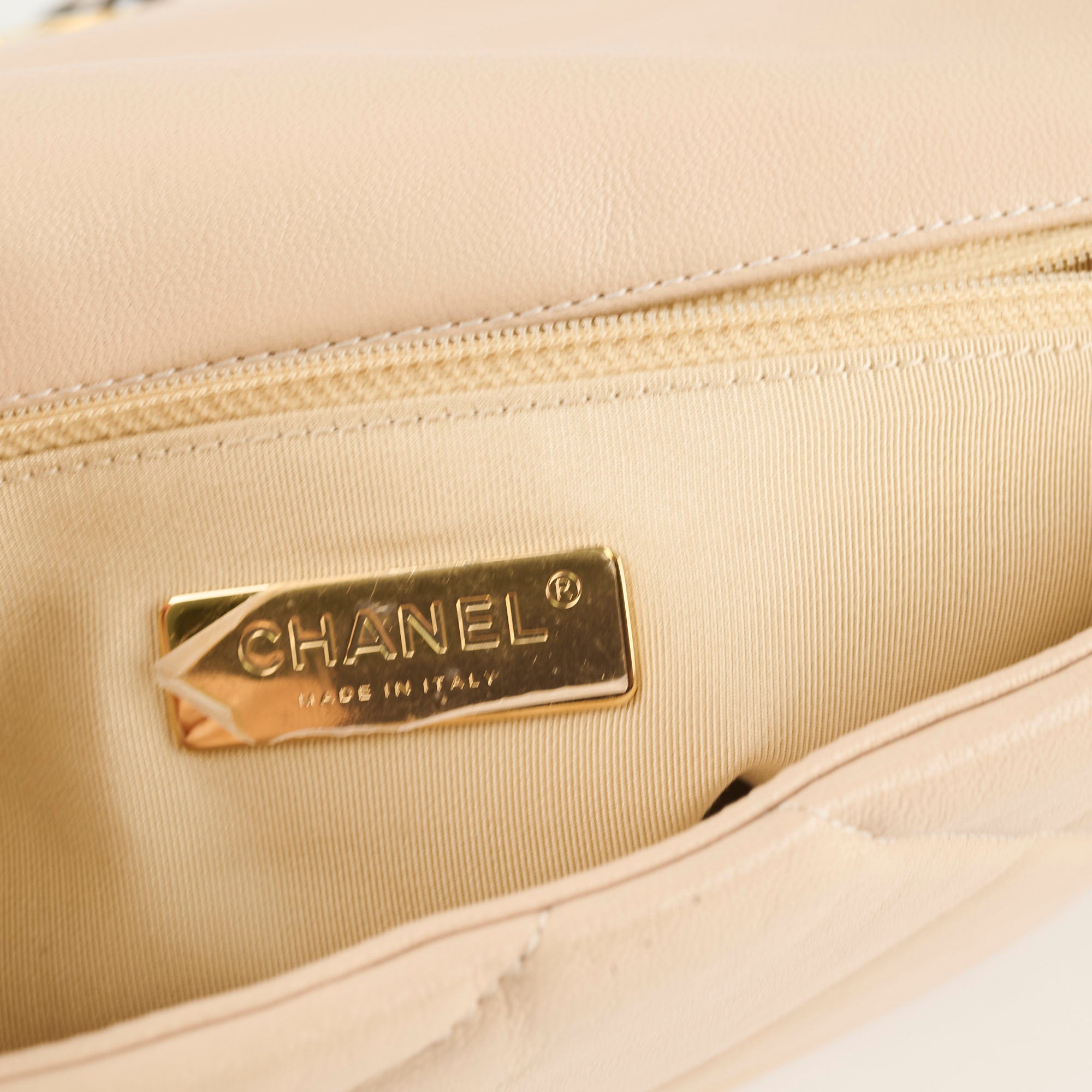 Chanel 19 Small Beige Lambskin Crossbody Bag - Luxury Designer Handbag for Women | Perfect for Date Night, Office & Travel Accessories