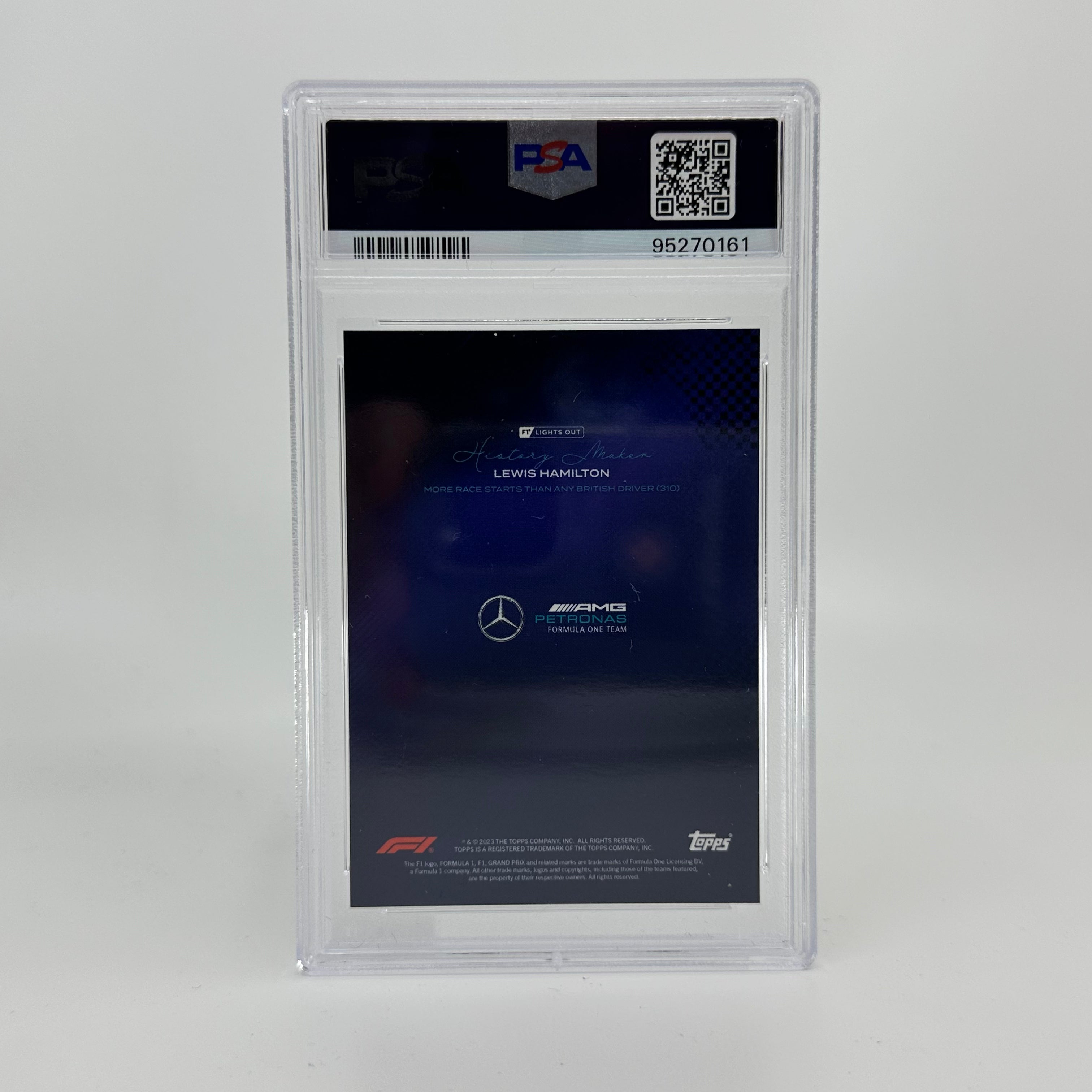 PSA 10 Graded 15/15 Lewis Hamilton History Maker Purple Parallel - Rare F1 Trading Card for Collectors & Motorsport Fans - Perfect for Display, Investment & Memorabilia Collections