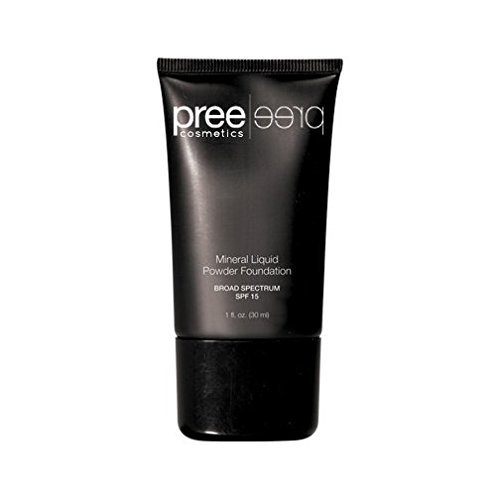 Pree Cosmetics Mineral Liquid Powder Foundation SPF 15 - Oil Free Liquid to Powder Makeup, Tender Beige | Lightweight Full Coverage for Daily Wear & Special Occasions