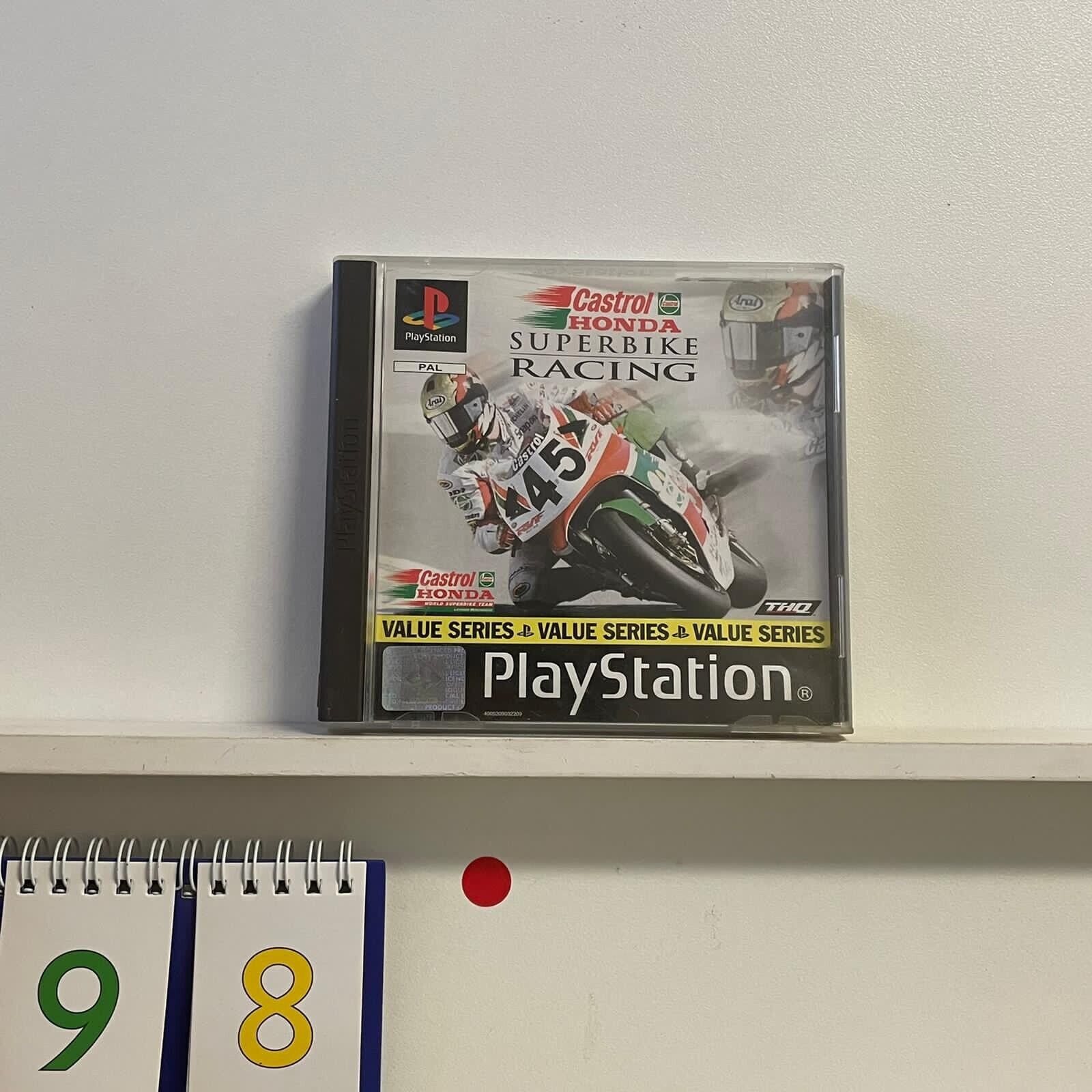 Castrol Honda Super Bike PS1 Game for PlayStation 1 - PAL Version - Classic Racing Video Game for Retro Gaming Enthusiasts & Collectors | Perfect for Nostalgic Gaming Nights & Vintage Console Collections