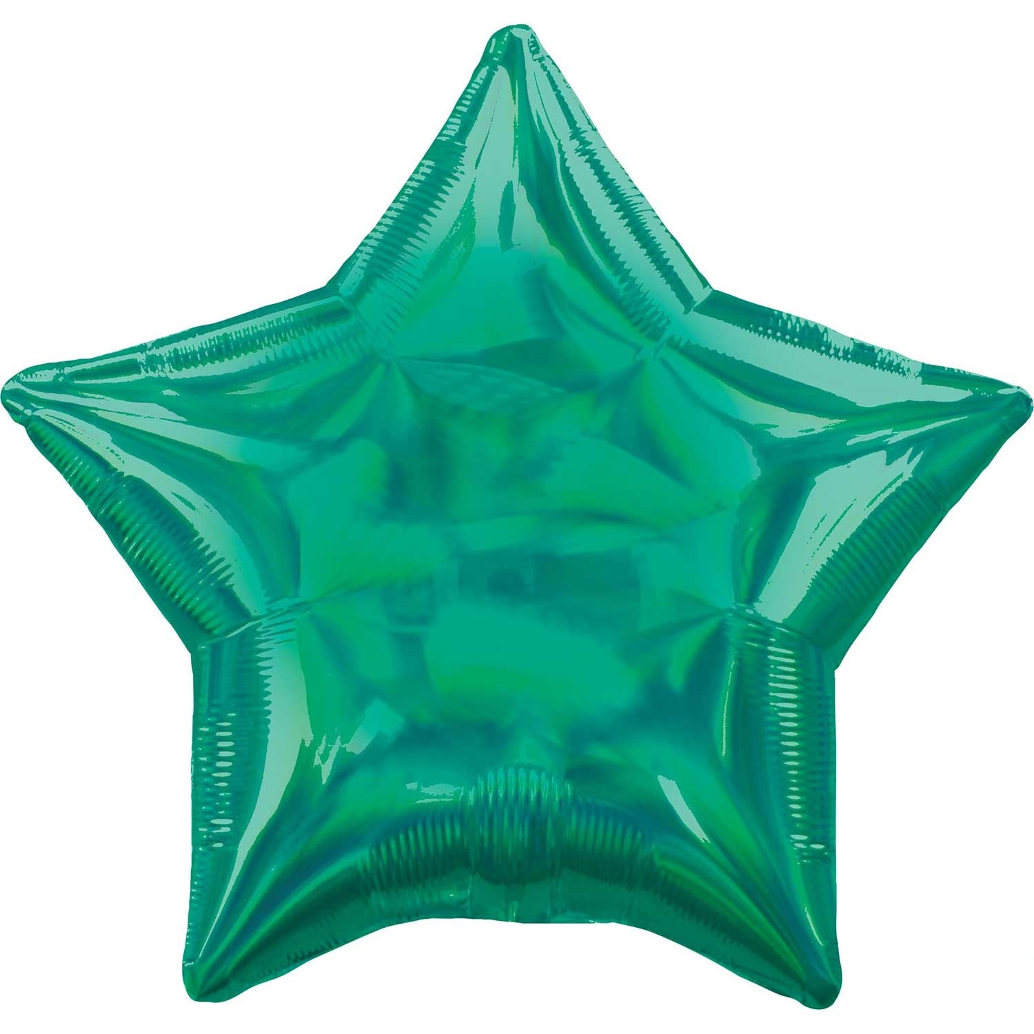 45cm Holographic Iridescent Green Star Balloon for Party Decorations, Birthday Celebrations, Baby Showers & Special Events - Pack of 12