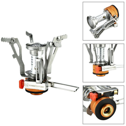 Portable Gas Stove with Piezo Ignition - Compact Outdoor Camping Stove for Backpacking, Picnics & Emergency Cooking