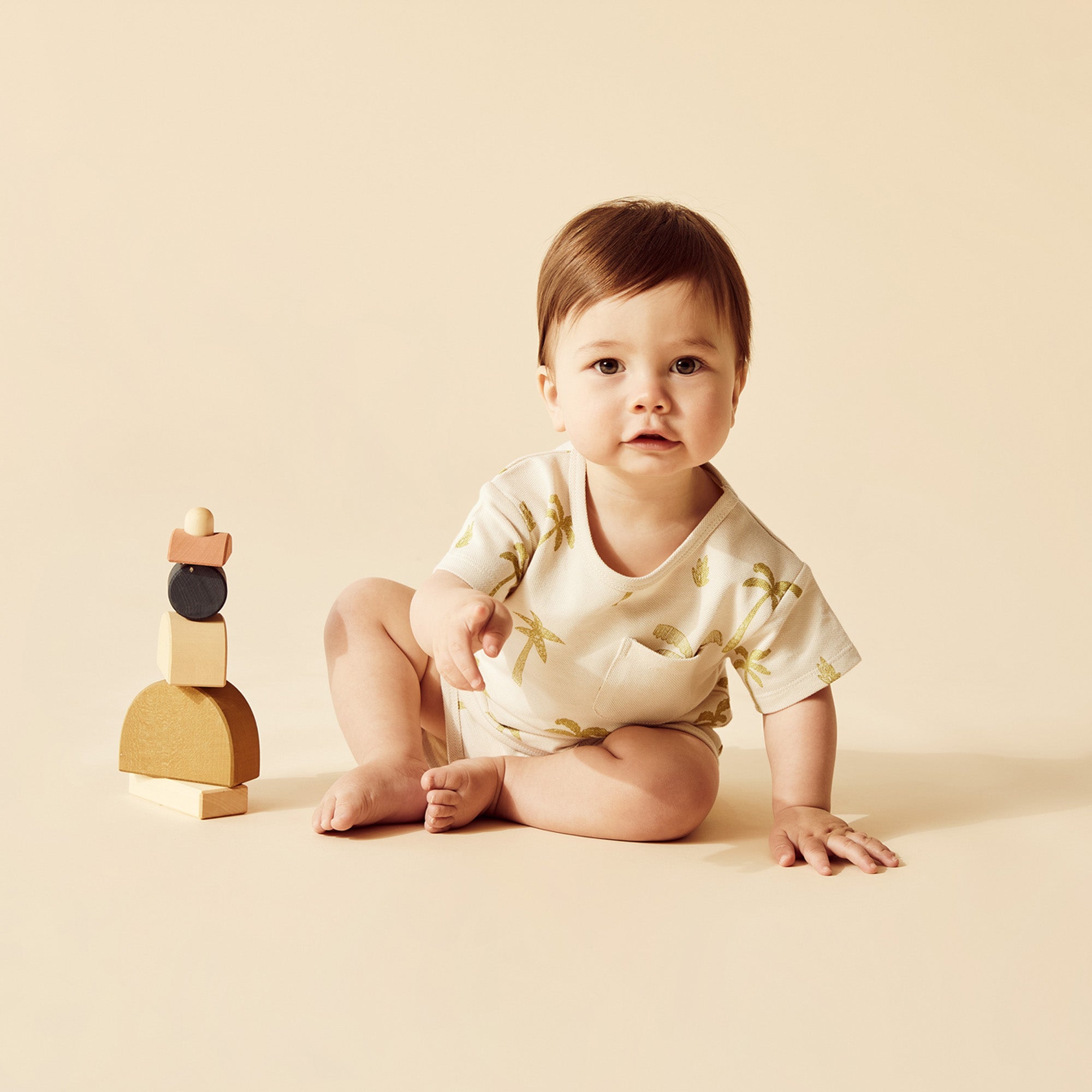 Organic Baby Growsuit - Soft & Breathable Cotton Jumpsuit for Newborns & Infants | Palm Days | Perfect for Playtime, Sleep & Everyday Comfort
