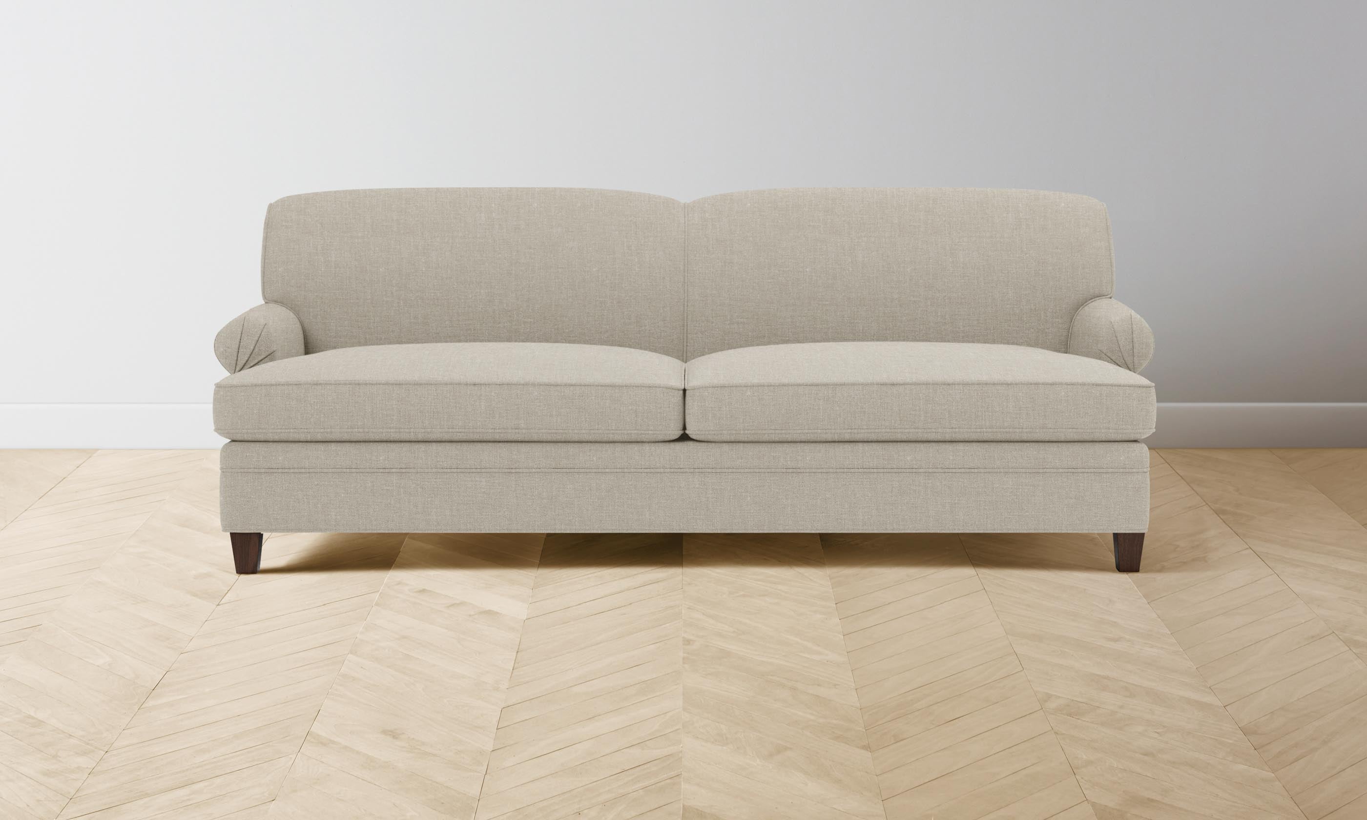 Carmine Sofa - Heritage Belgian Linen Upholstery with Solid Alder Wood Frame | Modern Living Room Furniture for Home & Office