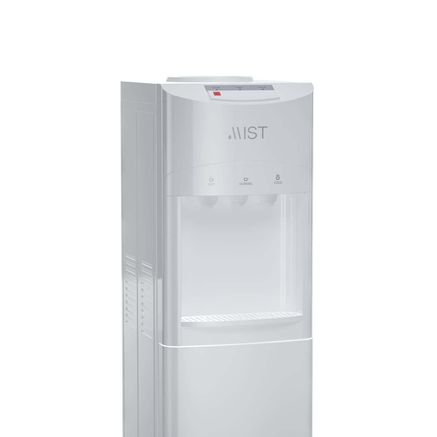 Energy Star Certified White Top Loading Water Cooler Dispenser - Hot, Cold & Room Temperature Water with Child Safety Lock, Holds 3 or 5 Gallon Bottles - Perfect for Home, Office, Kitchen & Breakroom Use