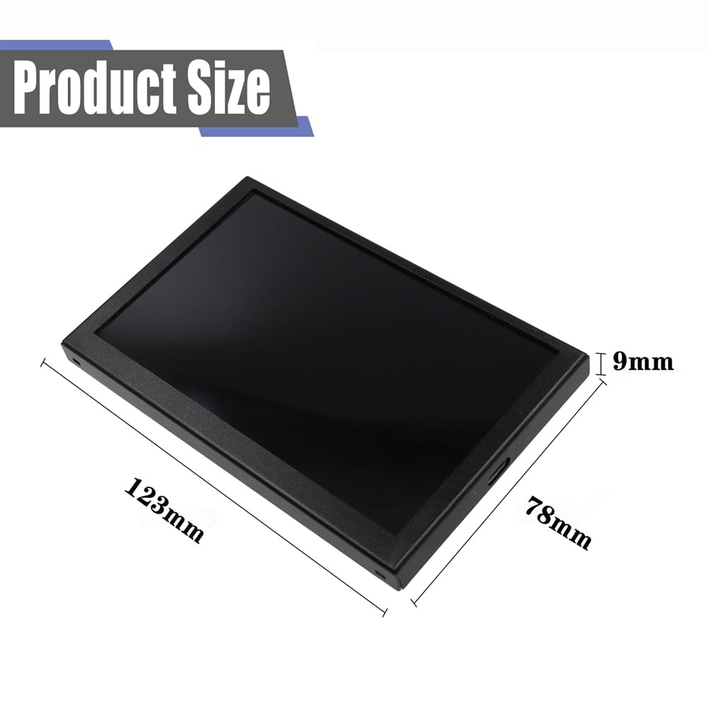 Reykentu 5 Inch IPS USB Portable Secondary Monitor - Compact LCD Display for Laptop & PC, Ideal for Gaming, Coding, and Multitasking