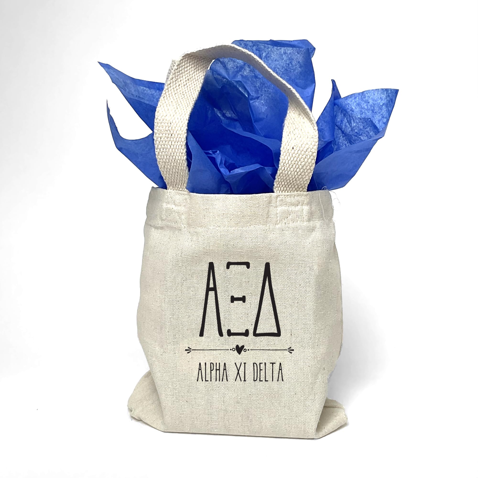 Stylish Mini Tote Bag with Greek Letters & Sorority Name - Perfect Sorority Gift & Goodie Bag for College Events, Sisterhood Gatherings & Greek Life Accessories