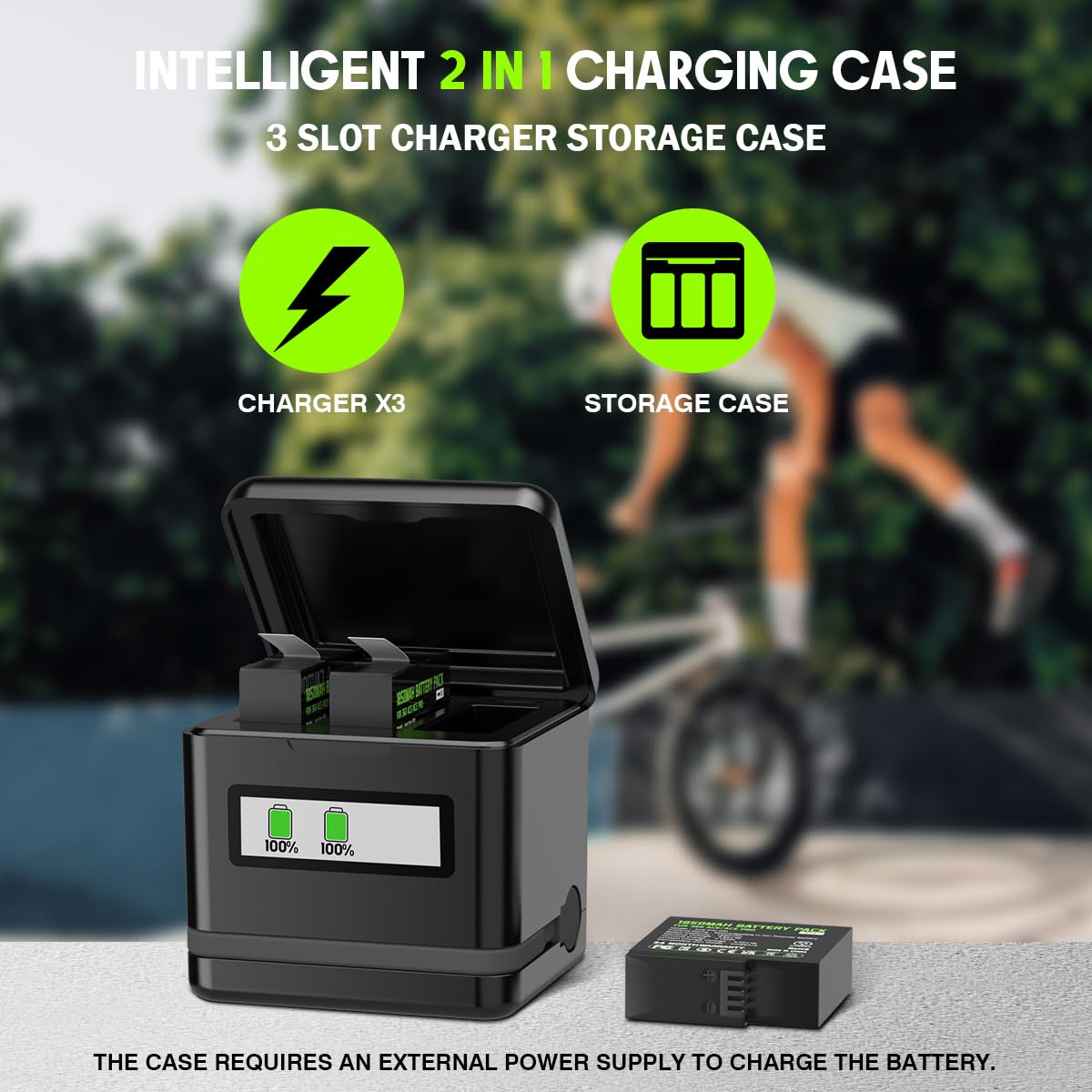 NBZZ 2-Pack 1850mAh Replacement Batteries with Digital Display Fast Charger for Insta360 Ace/Ace Pro - Includes Fast Charge Hub & 2 Batteries - Perfect for Vlogging, Travel, and Action Camera Enthusiasts