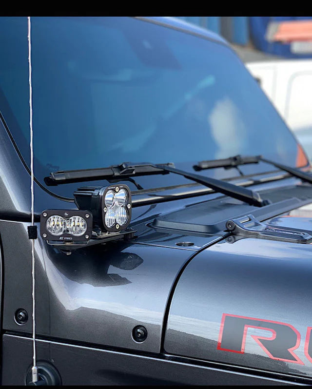 Rago Fabrication Ditch Light Bracket Extensions - Heavy Duty Off-Road LED Light Mounting Kit for Jeep Wrangler & Truck - Perfect for Night Driving & Off-Road Adventures