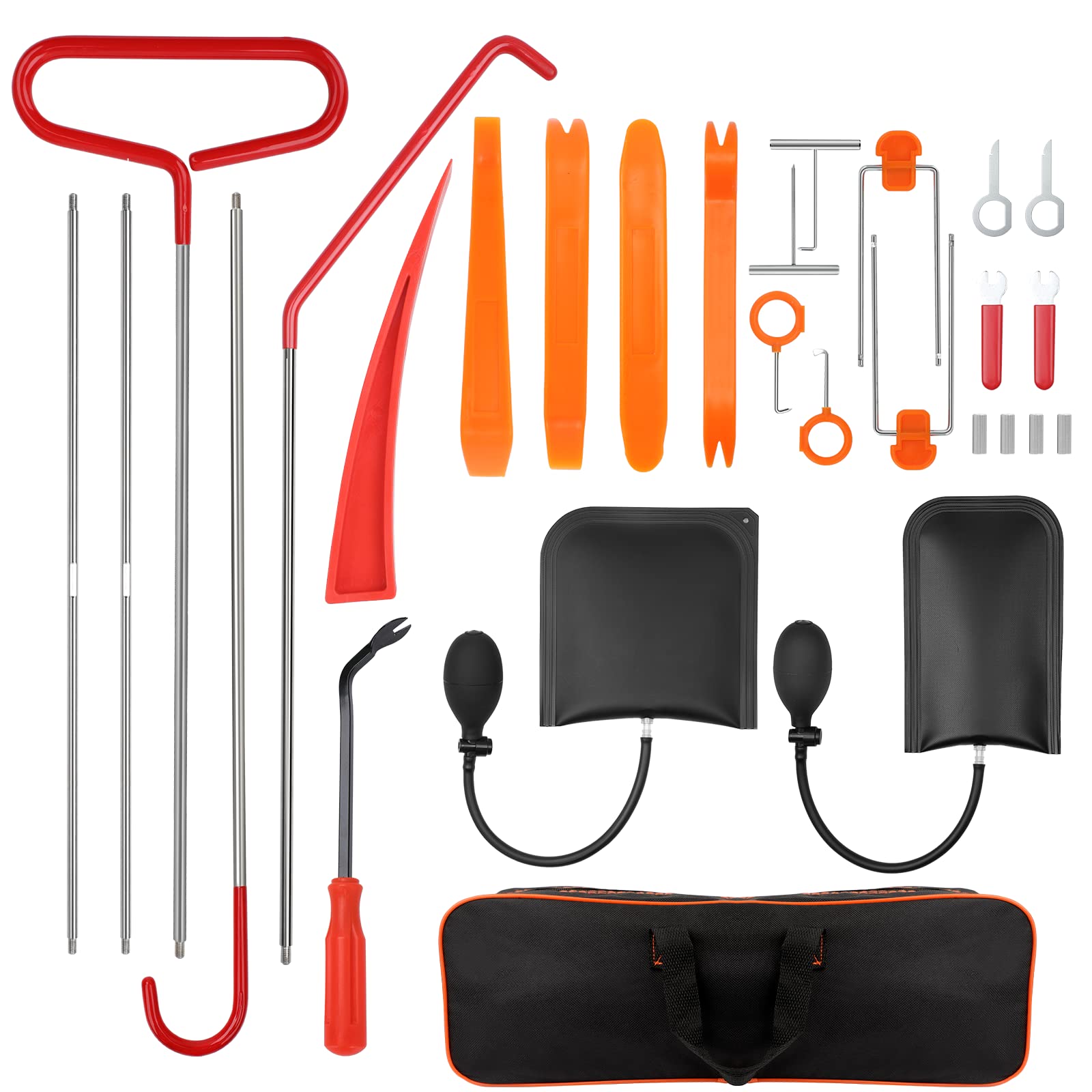 19-Piece Long Reach Tool Kit with 67-Inch Extension - Hand Tools for Home, Truck & 5th Wheel Hook - Perfect for Garage, RV Maintenance & Rolling Door Repairs