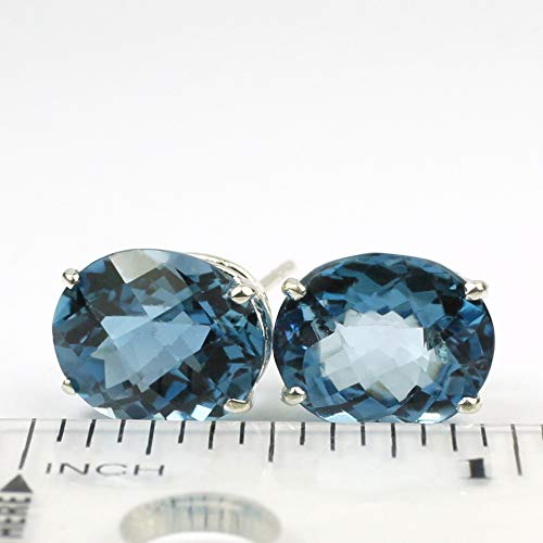 London Blue Topaz Sterling Silver Post Earrings for Women – Hypoallergenic & Elegant Jewelry Gift for Birthdays, Anniversaries, and Special Occasions