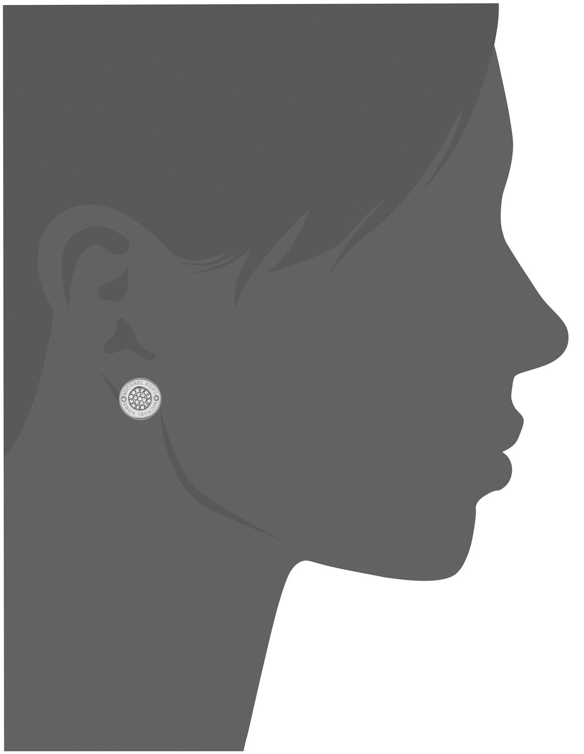 Michael Kors Women's Silver-Tone Stud & Drop Earrings - Stainless Steel Fashion Jewelry for Everyday Wear & Special Occasions