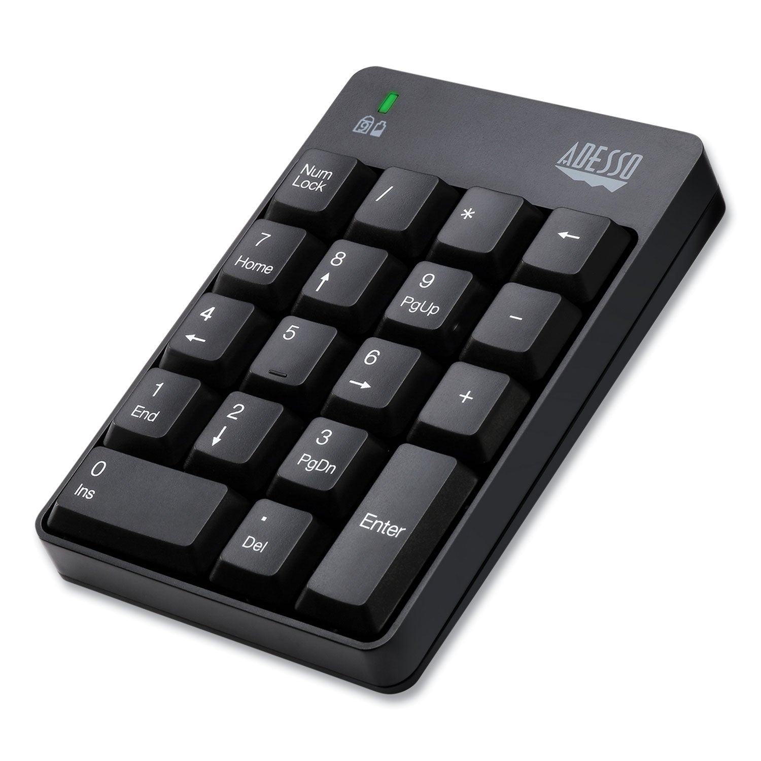 Adesso WKB6010UB Wireless 18-Key Numeric USB Keypad - Black | Compact Number Pad for Laptops, Accounting & Data Entry | Perfect for Office, Home & Remote Work