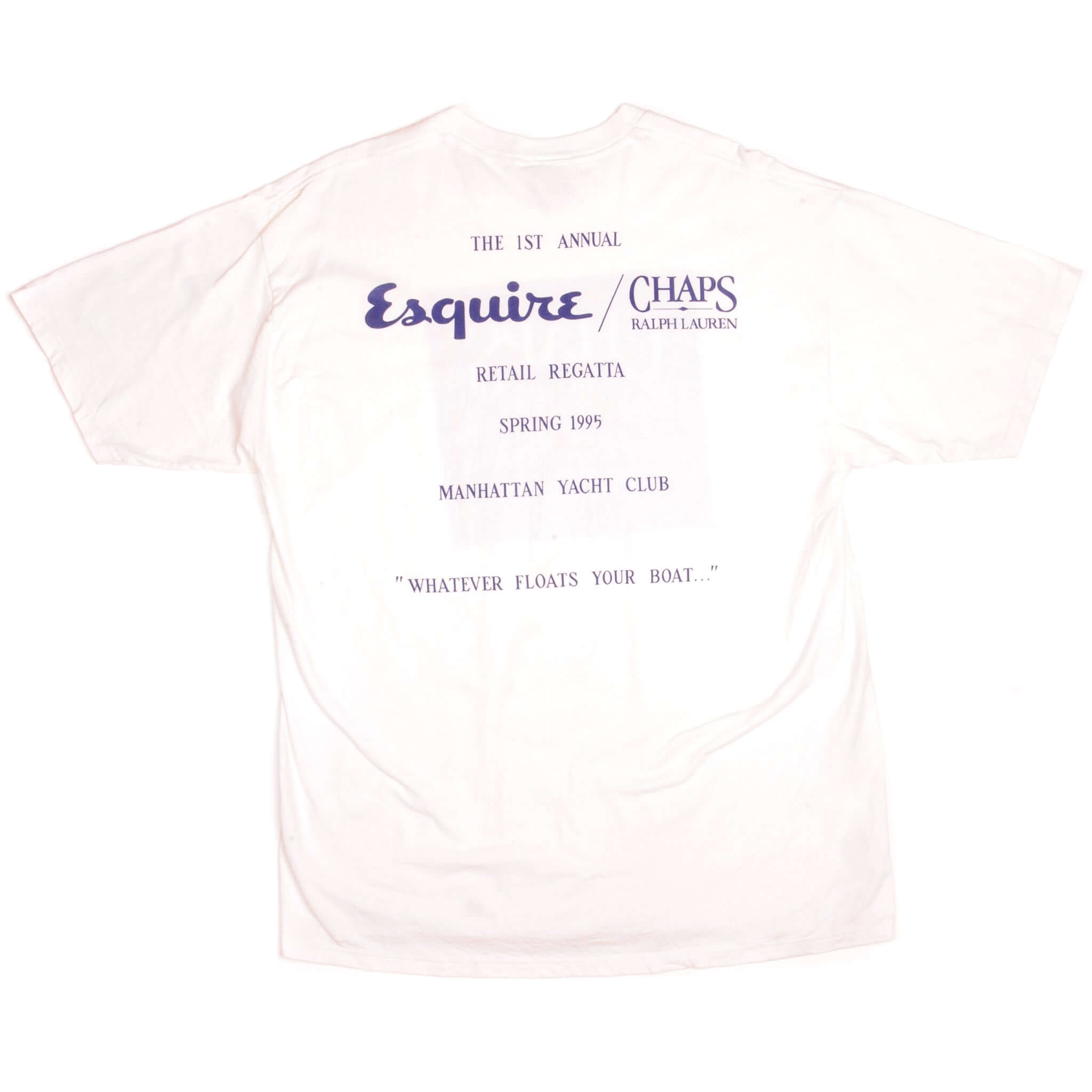Vintage Ralph Lauren Chaps Esquire T-Shirt 1995 XL Made in USA - Classic Retro Style for Casual Wear & Collectors
