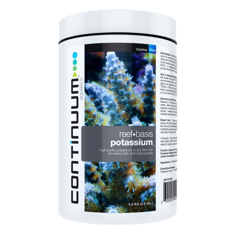 CONTINUUM Reef Basis Potassium Dry - Premium Aquarium Coral Supplement for Saltwater Reef Tanks - Enhances Coral Growth & Health in Marine Aquariums