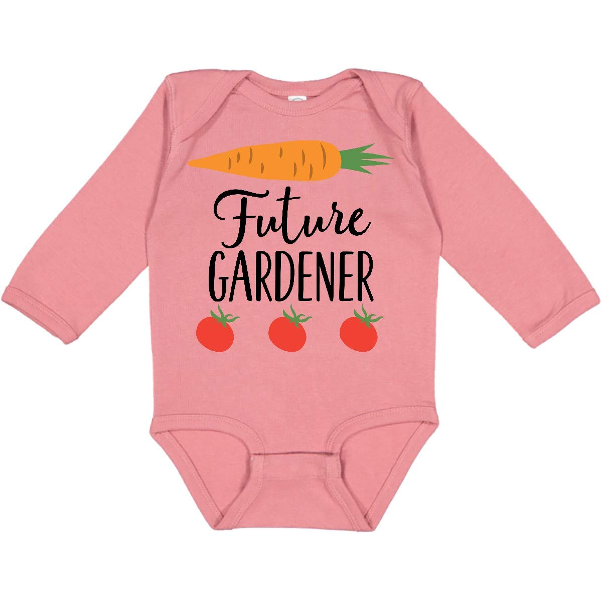 Inktastic Gardening Future Gardener Baby Long Sleeve Bodysuit - Organic Cotton Creeper for Infants & Toddlers - Perfect for Outdoor Play, Gardening Activities & Family Photos