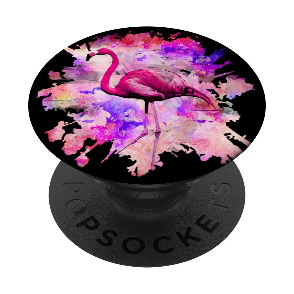 Flamingo Pink PopSockets Standard PopGrip - Swappable Phone Grip & Stand for iPhone, Samsung, Smartphones - Perfect for Selfies, Videos, and Secure One-Handed Use