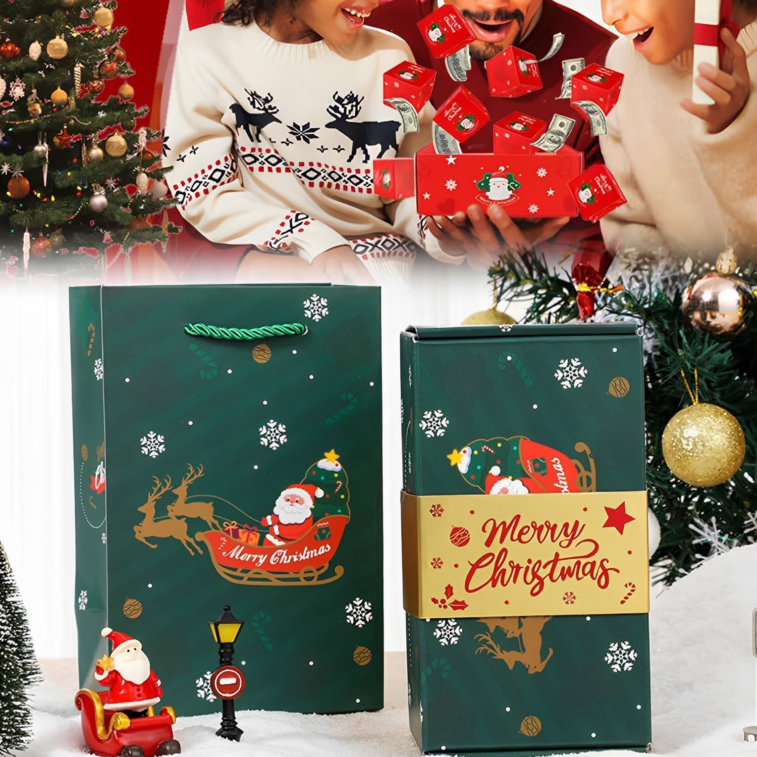 Pop Up Money Gift Box - Unique Folding Bouncing Cash Gift Box for Birthdays, Weddings & Christmas | Creative Cash Present Idea | Surprise Explosion Money Box for Special Occasions