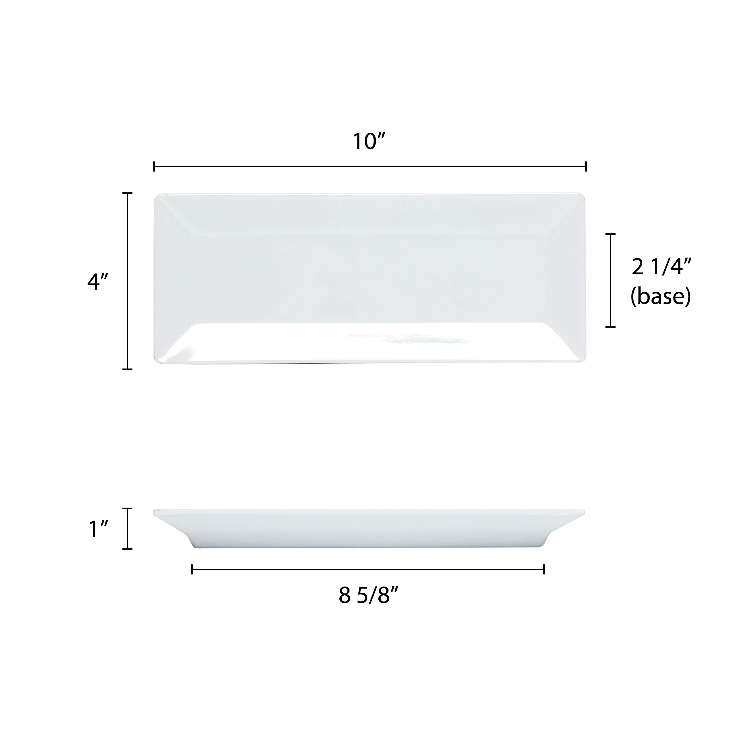Premium White Melamine Dinner Plates - 10.25