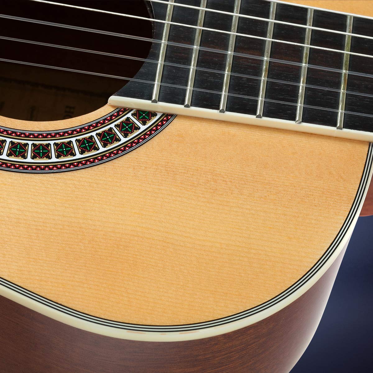 Hola! Music 3/4 Size 36 Inch Classical Guitar with Soft Nylon Strings | HG-36GLS Natural Gloss Finish | Includes FREE Padded Gig Bag | Perfect for Beginners, Students & Travel Musicians