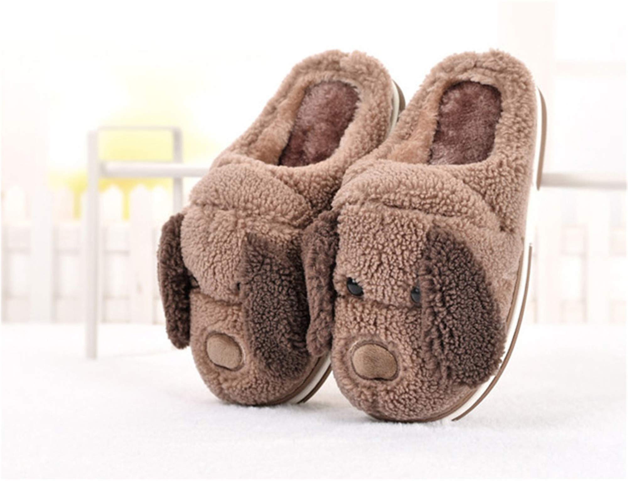 Soft Plush Animal Slippers for Adults & Kids - Cozy Dog Design Home Slippers for Indoor Comfort | Perfect for Family Lounging, Winter Warmth & Cute House Shoes