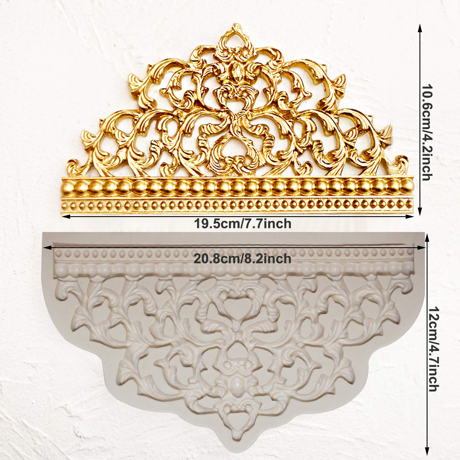 Premium Baroque Style Silicone Molds for Cake Decorating - Fondant, Chocolate & Candy Molds for Baking, Sugar Crafts - Perfect for Weddings, Birthdays & DIY Dessert Decorations