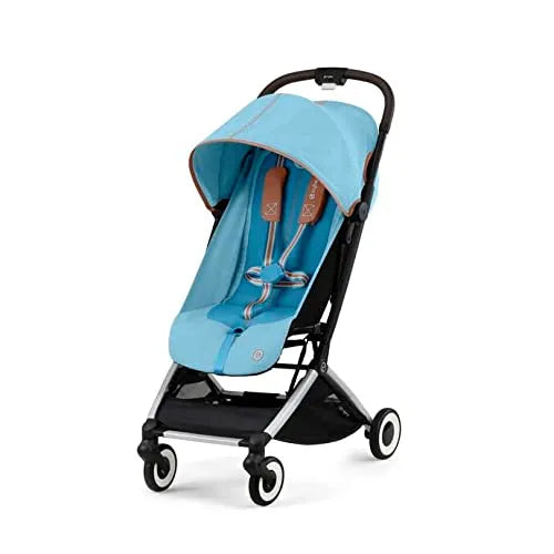 Orfeo Compact Lightweight Travel Stroller for Baby - Easy Fold, Portable & Comfortable - Perfect for Airplane, Beach & City Walks - Blue