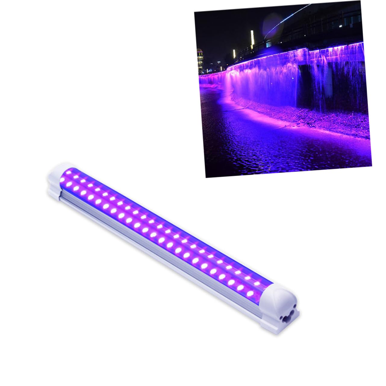 UV Blacklight LED Tube - 36 Inch Party & Bar Lighting for Glow in The Dark Events, Neon Dance Floors & Halloween Decorations