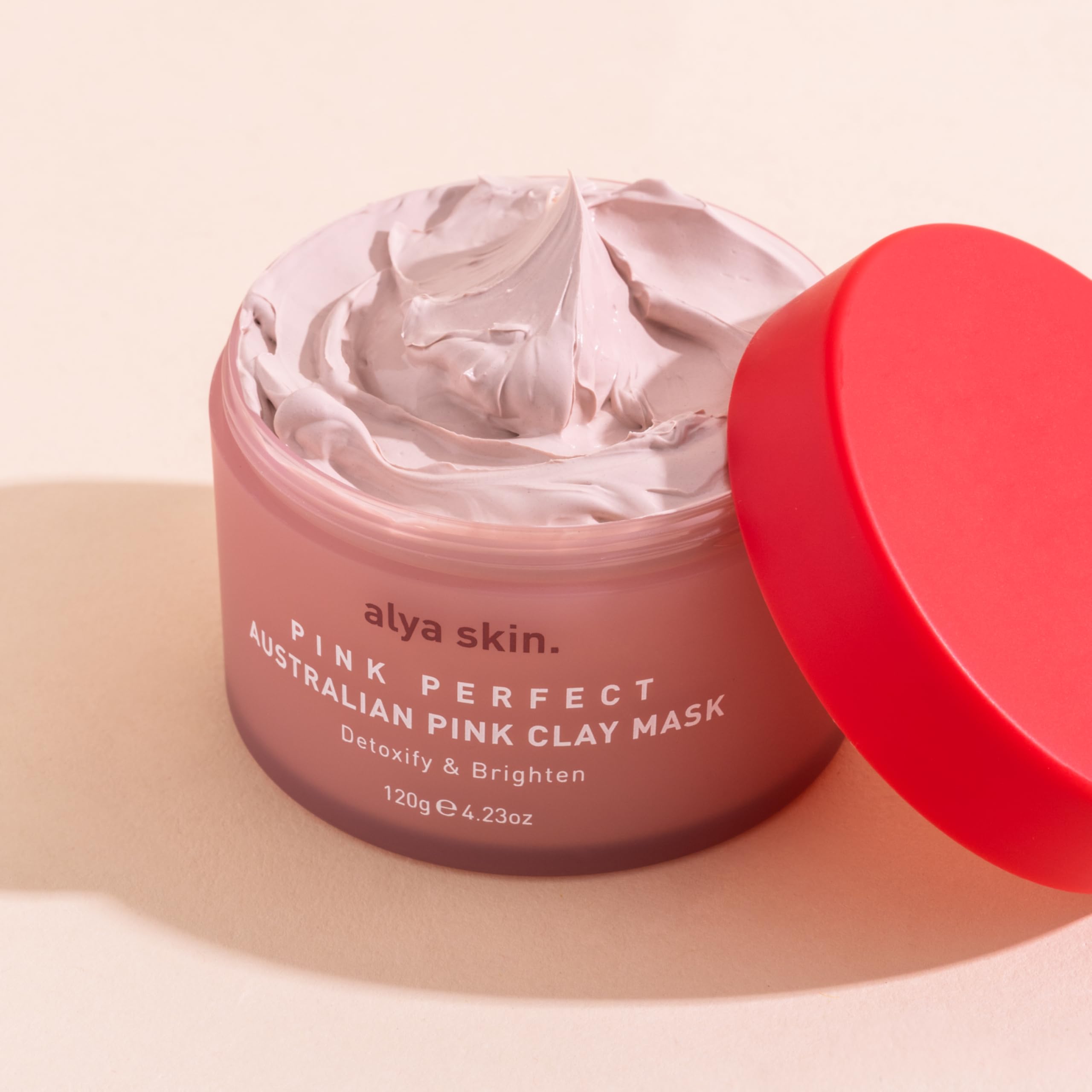 Alya Skin Pink Clay Mask - Purifying & Detoxifying Facial Mask for Glowing Skin | Best for Acne-Prone, Oily & Combination Skin | Use for Spa Day, Self-Care Routine & Skin Detox