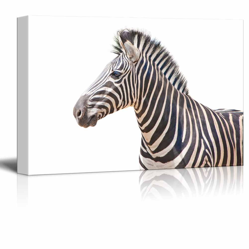 Wall26 - Premium Canvas Wall Art - Stunning Zebra Giclee Print Gallery Wrap - Modern Home Decor Ready to Hang - 32