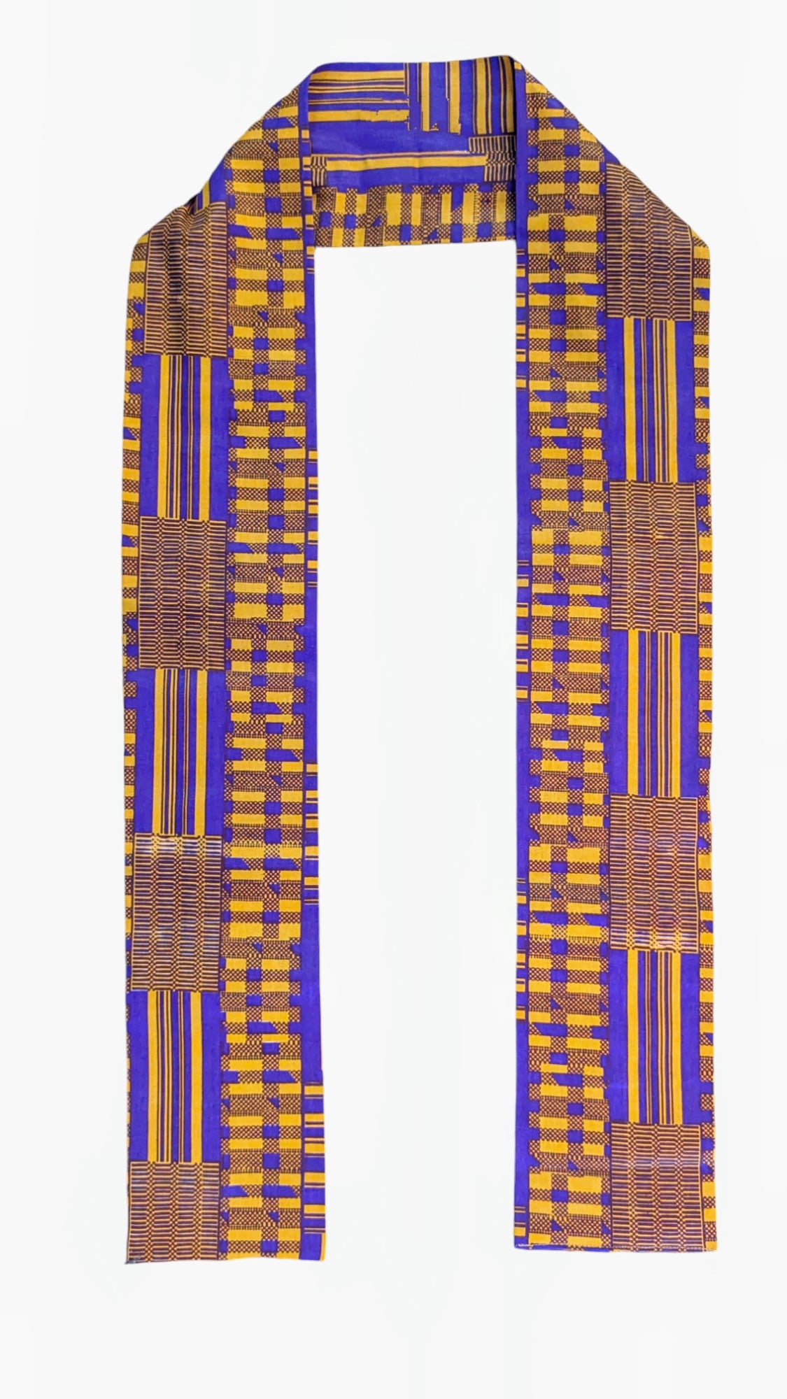 Dupsie's Akwasi Kente African Print Sash DP252S - Authentic Handmade Ghanaian Kente Cloth Sash for Weddings, Cultural Events & African Fashion - Perfect for Traditional Ceremonies, Graduations & Special Occasions