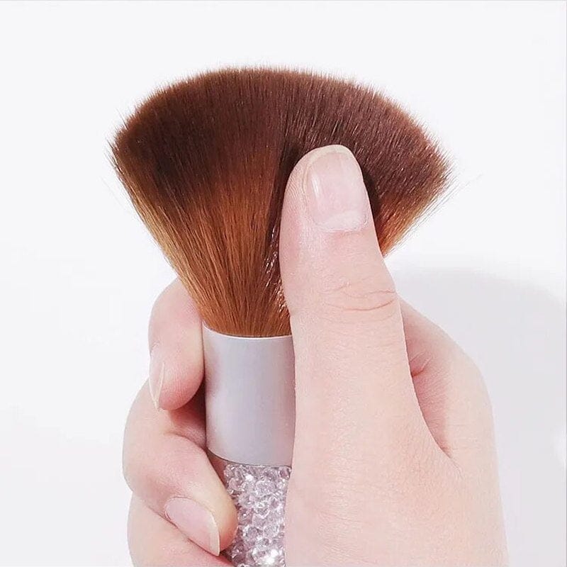 Premium Soft Hair Dusting Brush with Rhinestones - Short Handle for Home Cleaning, Car Detailing & Delicate Surface Care