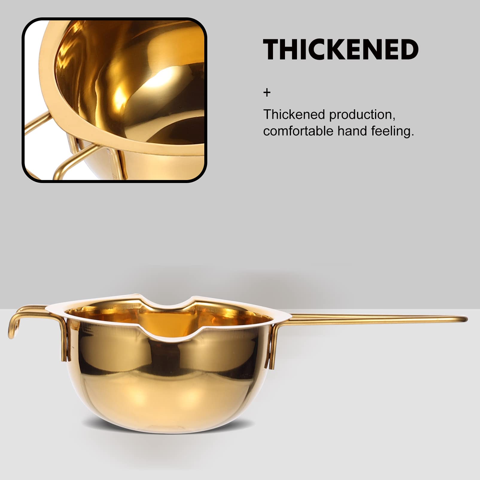 1pc Stainless Steel Butter Melting Pot - Chocolate Melting Container for Baking, Candy Making & Dessert Preparation - Perfect Kitchen Tool for Melting Chocolate, Butter, Cheese & Candies - Ideal for Home Bakers, Pastry Chefs & DIY Dessert Lovers