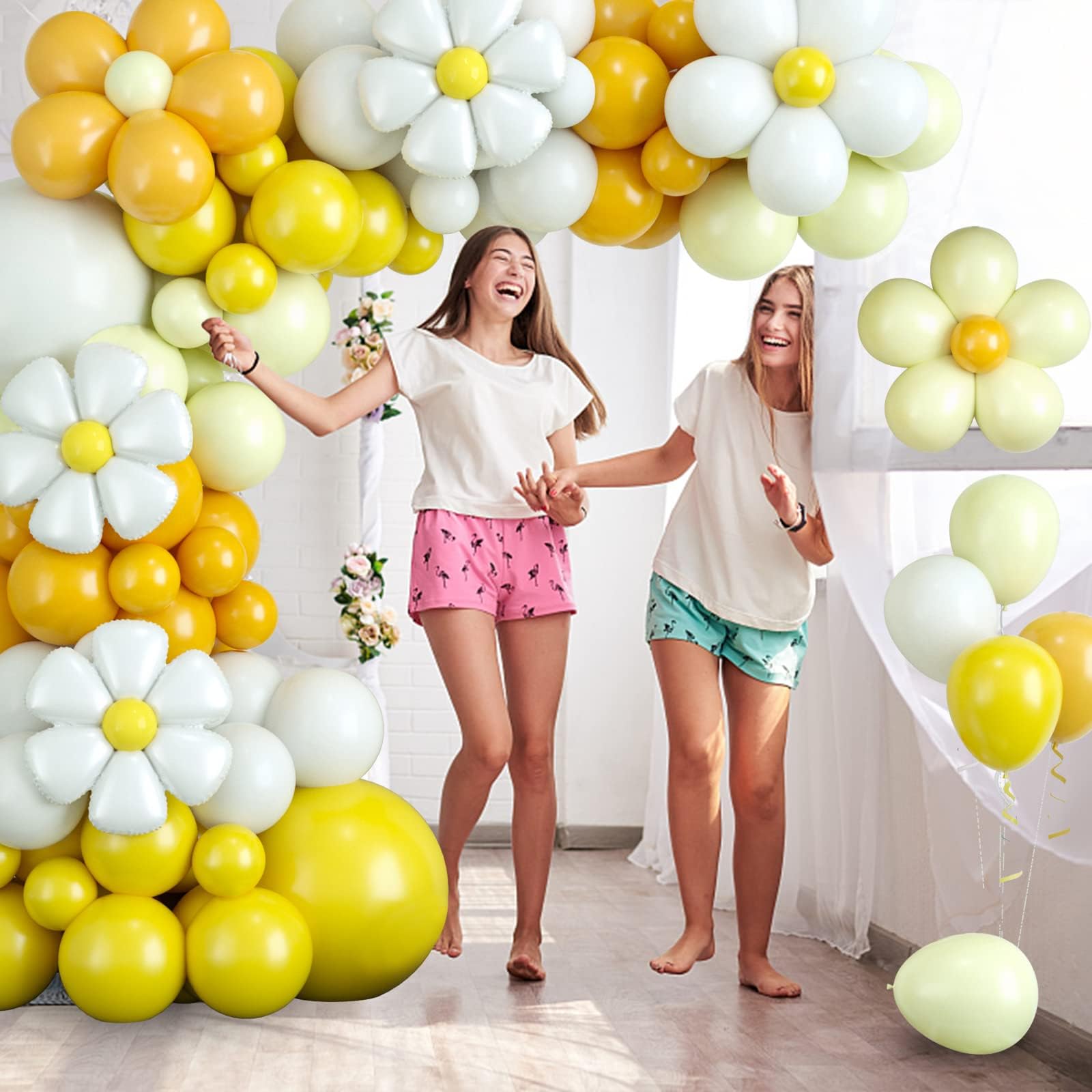 Yellow Daisy Balloon Arch Kit for Birthday & Baby Shower Decor