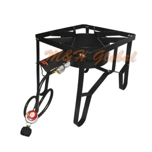 Portable High Pressure Propane Gas Stove - Single Burner Camping BBQ Grill for Outdoor Cooking, Picnics, Backpacking and Emergency Preparedness