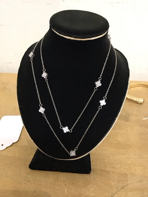Von Cleef Inspired Clover Pendant Necklace with CZ Stones - Elegant Jewelry for Women, Perfect for Parties, Weddings & Everyday Wear