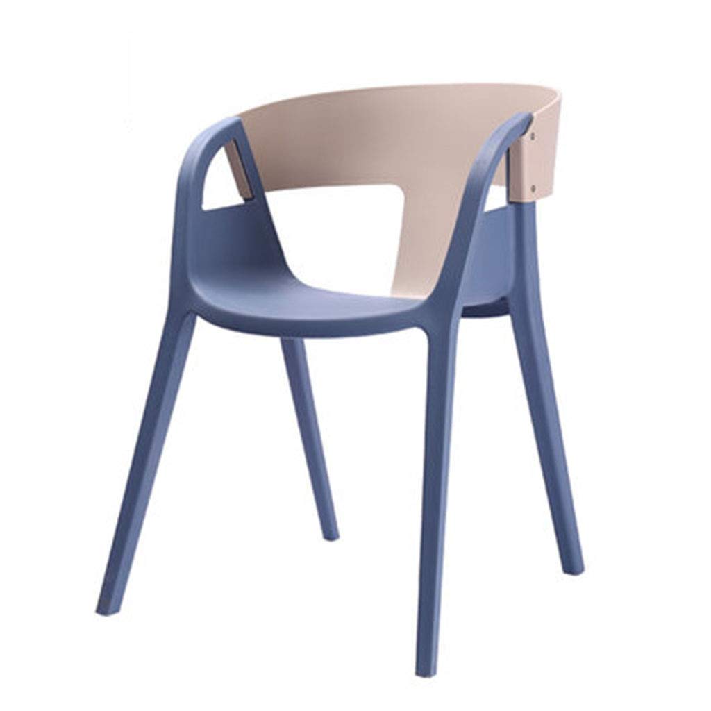 XINGPING Modern Plastic Dining Chair - High-Quality, Lightweight & Durable for Home, Living Room, Kitchen - Stylish Blue Accent Chair for Indoor Use - Perfect for Small Spaces, Apartments & Patio Dining Sets
