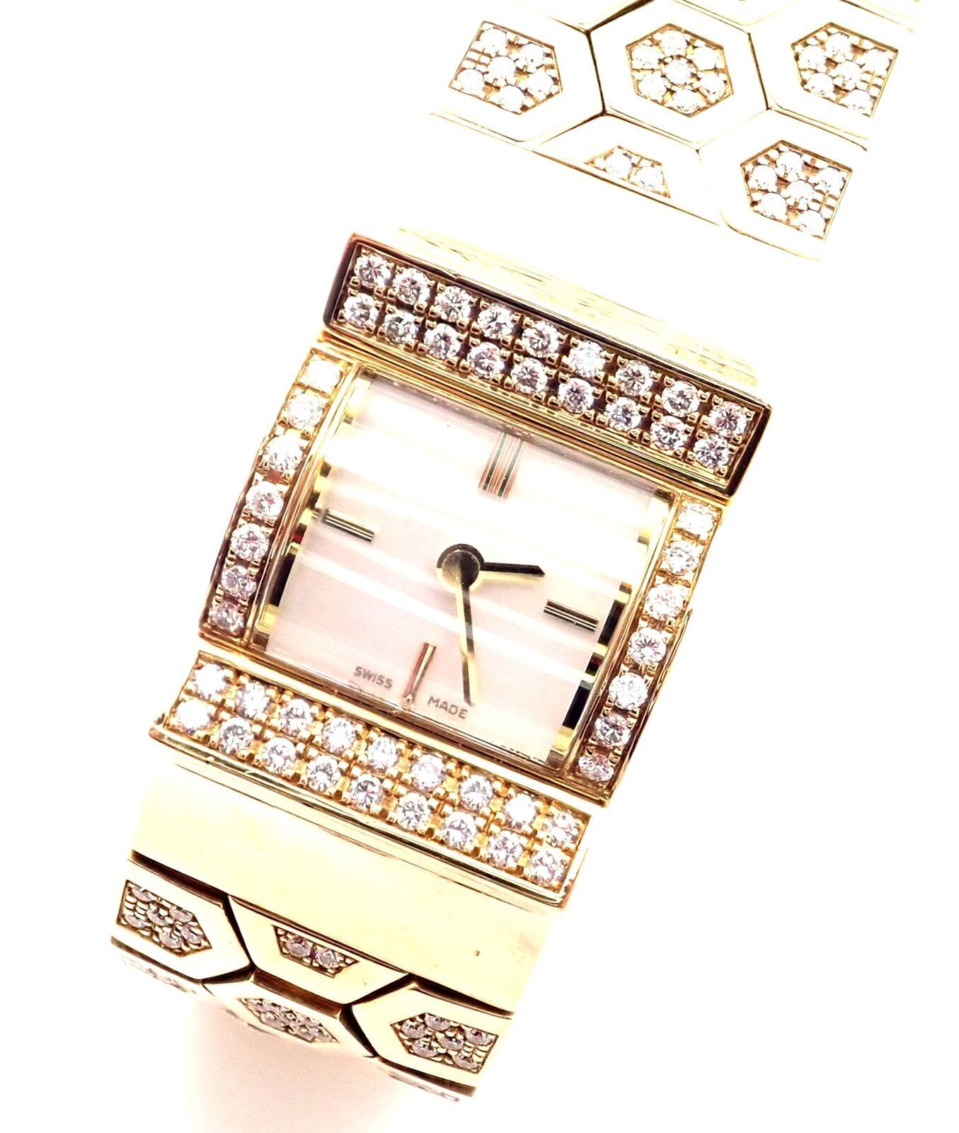 Authentic Van Cleef & Arpels Ludo Swann 18k Yellow Gold Diamond Watch - Luxury Swiss Timepiece for Women - Perfect for Formal Events & Special Occasions