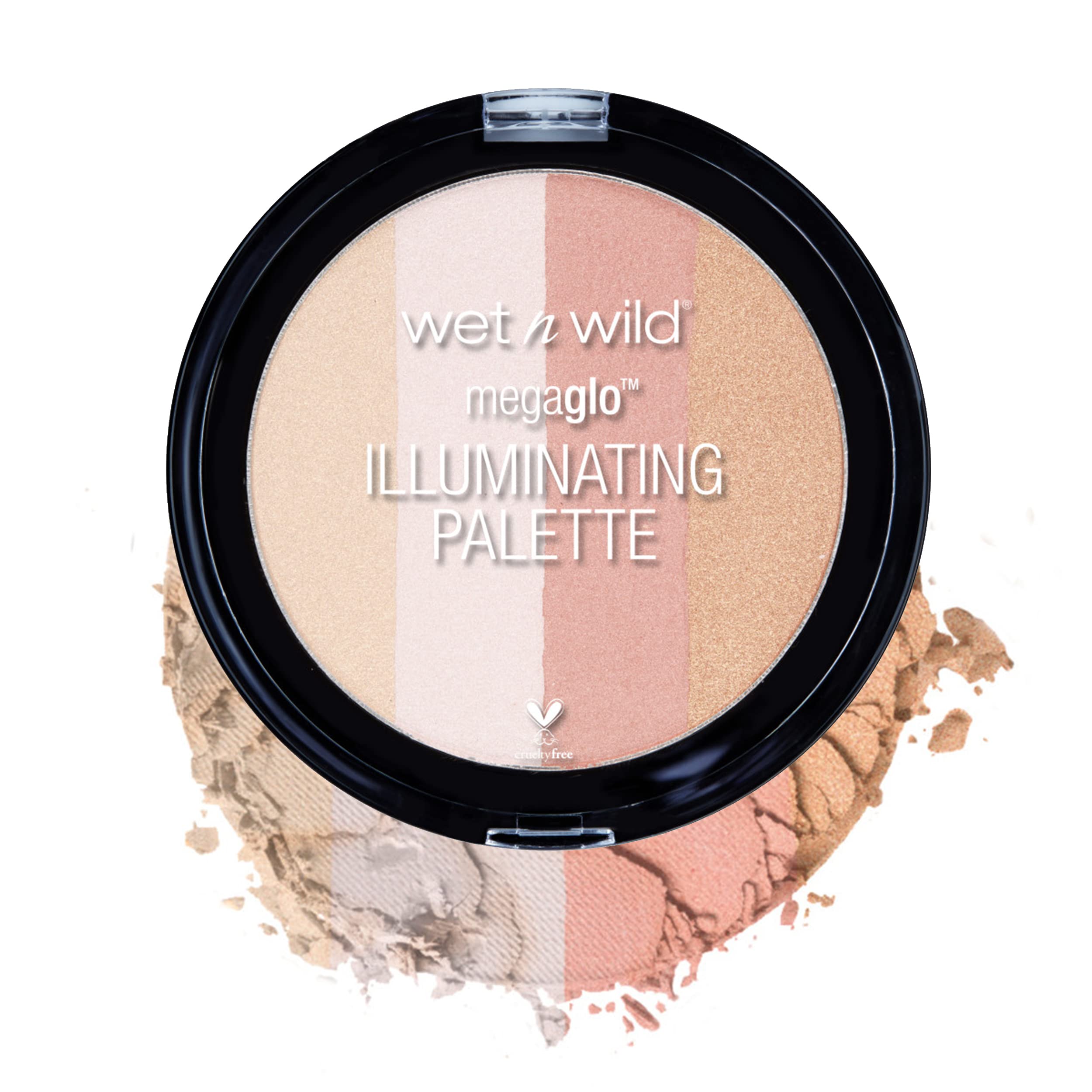 Wet n Wild MegaGlo Illuminating Blush & Highlighter Powder Palette - Catwalk Pink | Natural Glow Face Makeup for Cheeks & Contouring | Perfect for Daytime Wear & Special Occasions